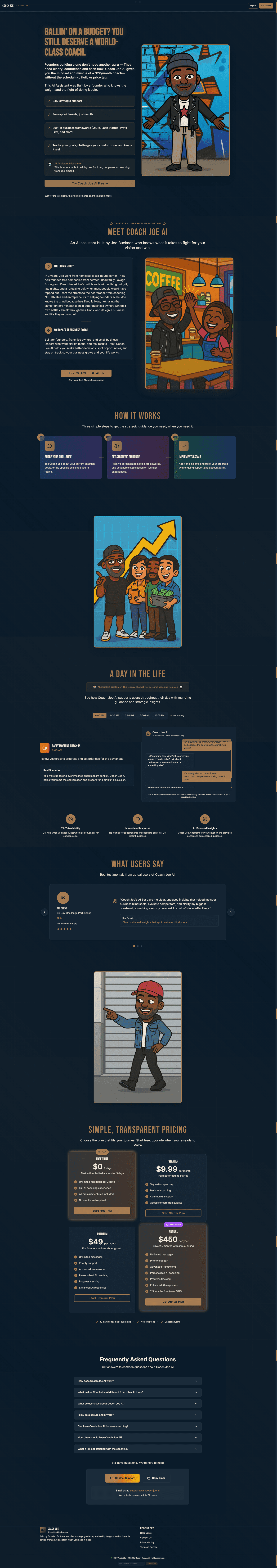 AskCoachJoe.ai - AI project case study screenshot by Sardar Hussnain