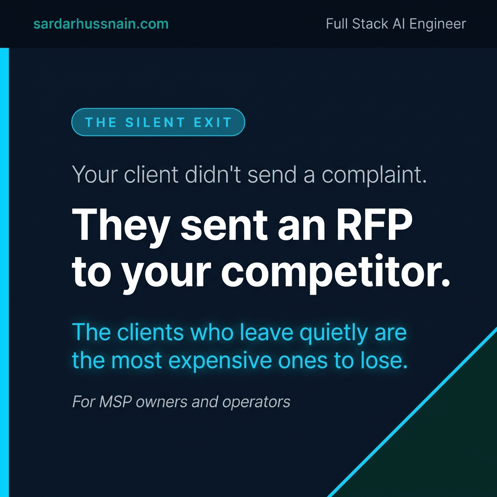 Your best client isn't the loudest one in your inbox. · slide 1 of 8