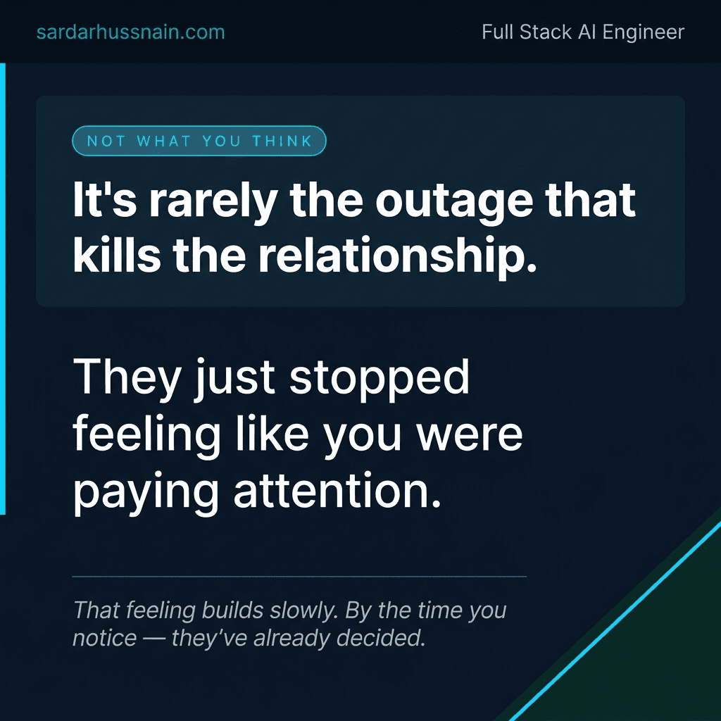 Your best client isn't the loudest one in your inbox. · slide 2 of 8