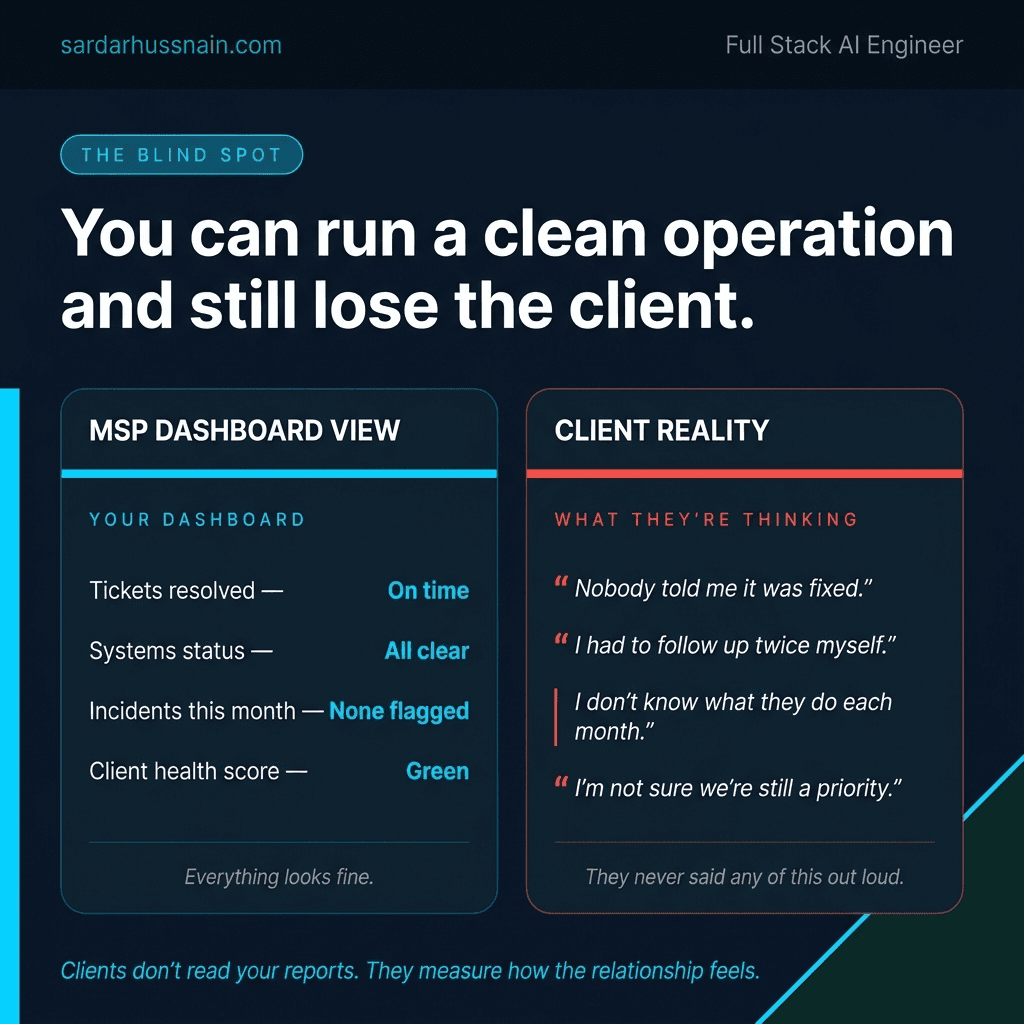 Your best client isn't the loudest one in your inbox. · slide 4 of 8