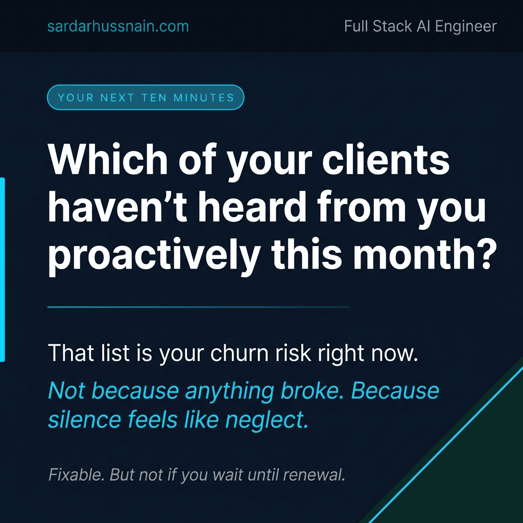 Your best client isn't the loudest one in your inbox. · slide 7 of 8